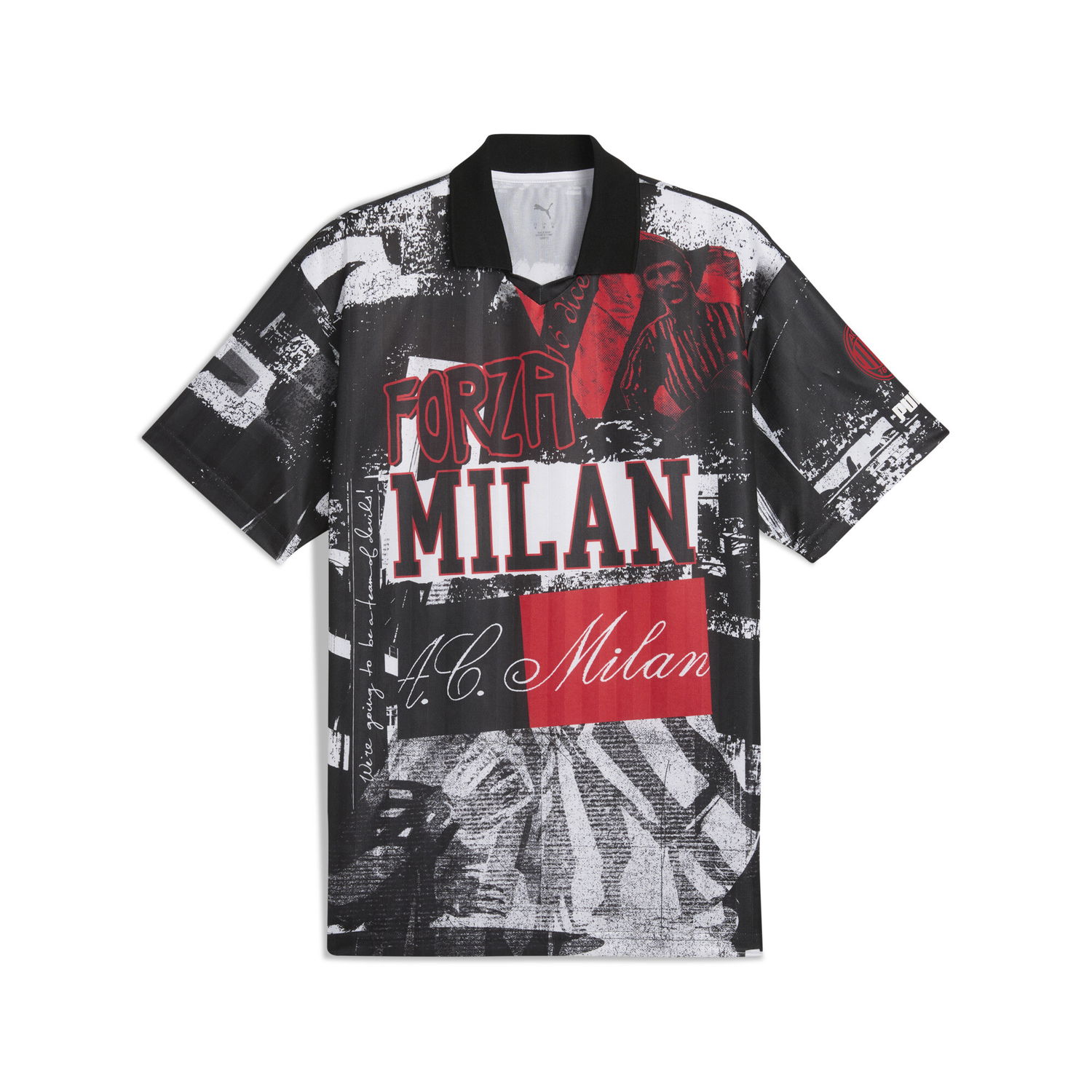 Jersey Puma AC Milan Retro ftblNRGY+ Graphic T-Shirt Sort | 779336_01, 0