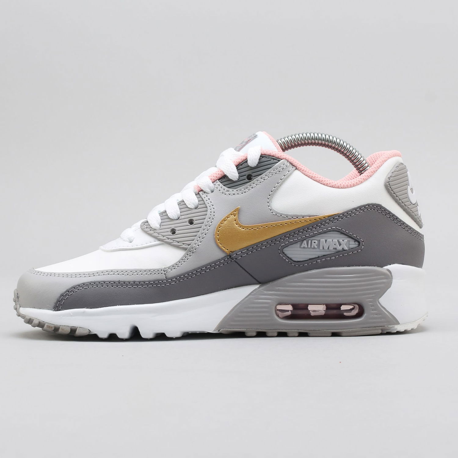 Sneakers og sko Nike Air Max 90 Leather "Gunsmoke Pink" GS Grå | 833376-011, 0