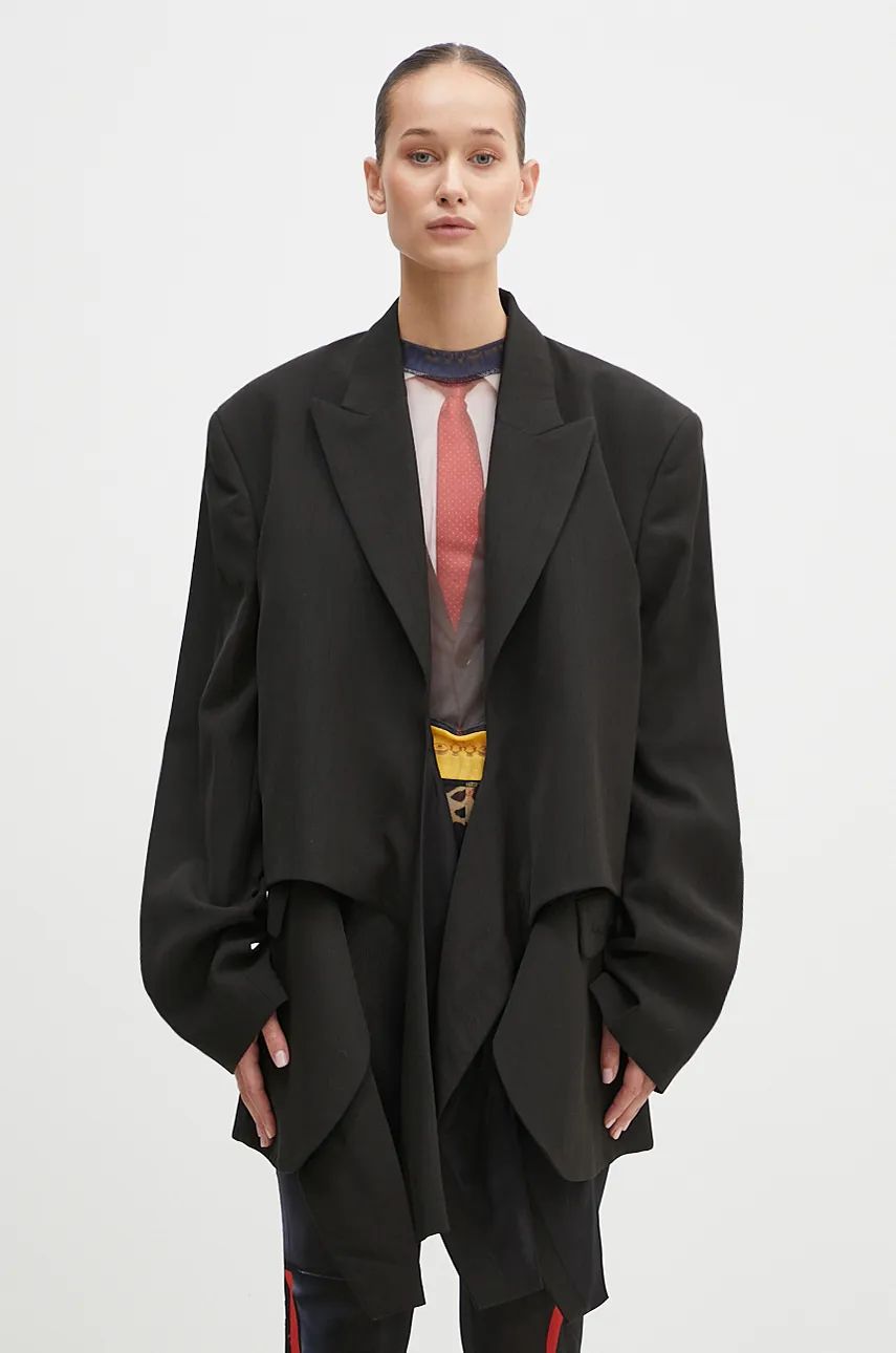 Jakke Martine Rose Oversized Knotted Tailored Jacket Sort | 351WT05006, 0