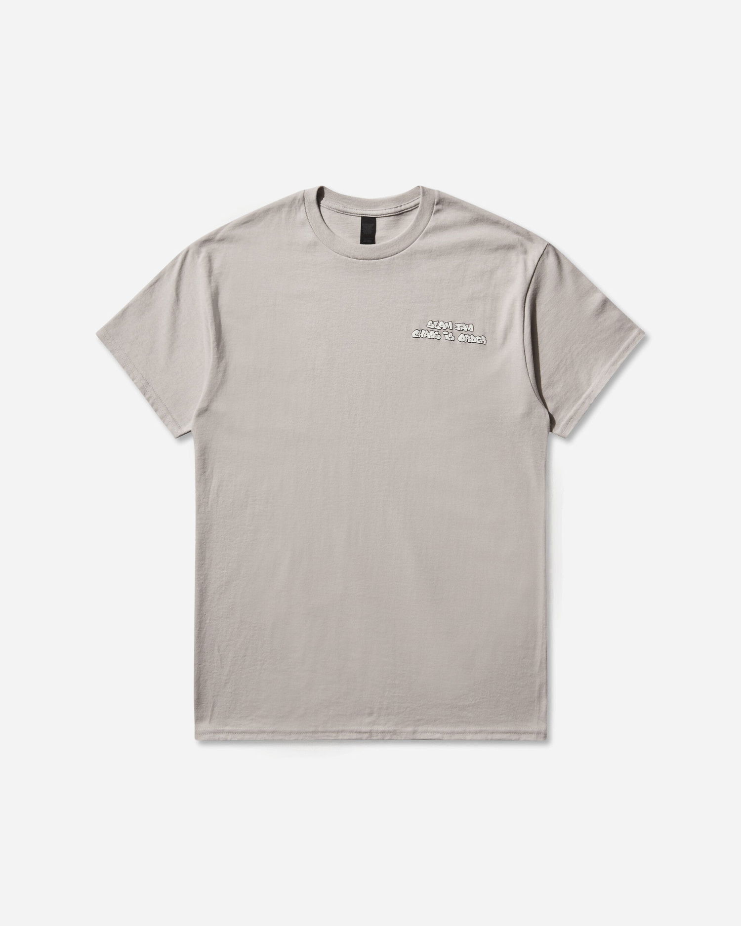 T-shirt Slam Jam Andre Thompson 'Stay Jam Chaos & Order' Crewneck T-Shirt Beige | SJANDRETEE2 GRY, 1