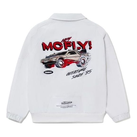 Jakke Li-Ning Back To The Future Graphic Work Jacket Hvid | AFDR831-2