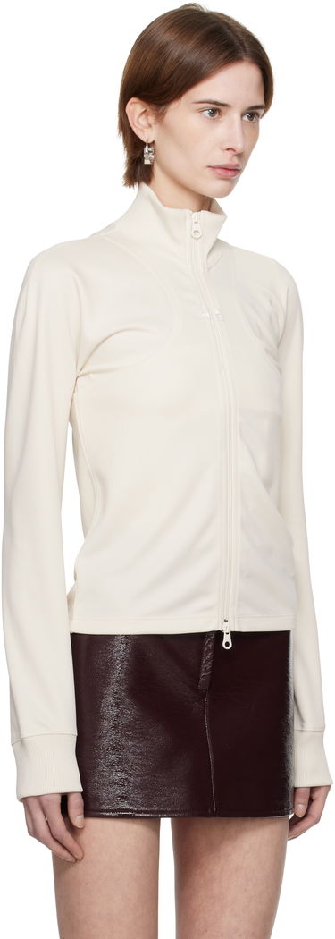 Sweater Courrèges Courrèges Scuba Interlock Track Jacket Hvid | 125JVE110JS0091, 1