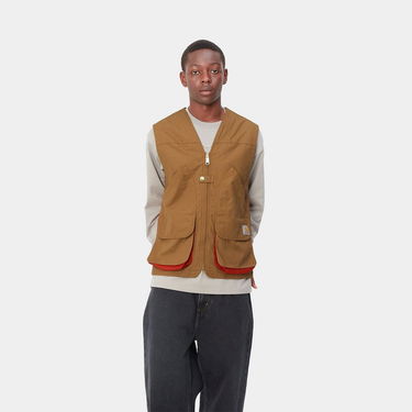 Vest Carhartt WIP Heston Vest "Hamilton brown / Cherry heavy stone wash" Brun | I032149_1OB_60, 3