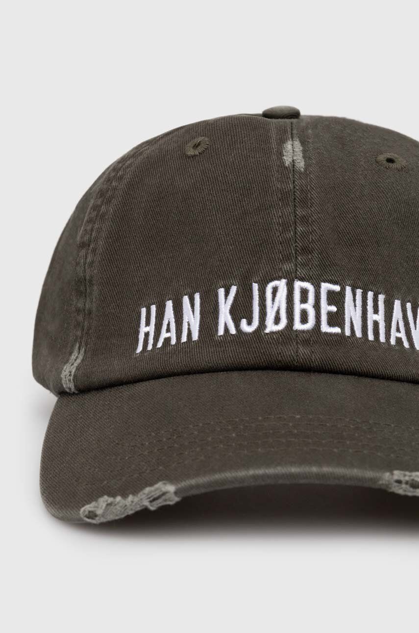 Kasket Han Kjøbenhavn Signature Distressed Cap Grøn | A.132999, 1