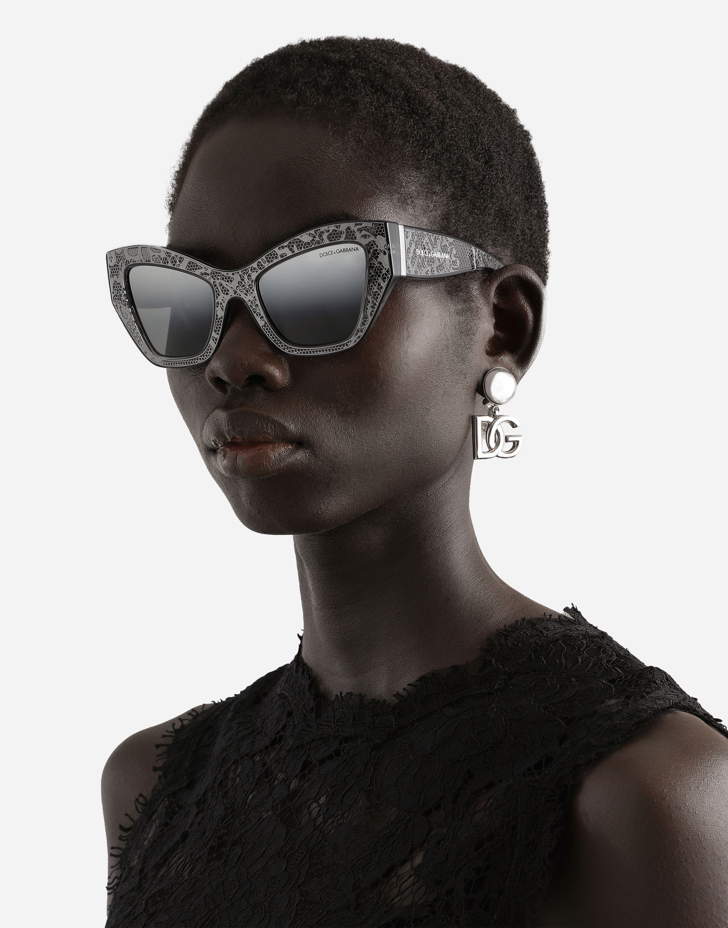 Solbriller Dolce & Gabbana Dolce & Gabbana DG Lace Sunglasses Metalisk | VG4494VP06G9V000, 1