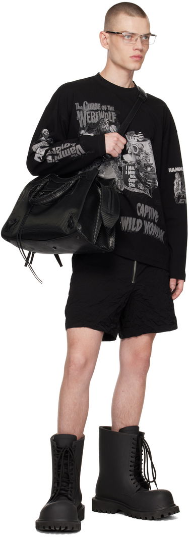 Shorts We11done We11done Crumpled Shorts Sort | WD-PT1-23-271-M-BK, 3