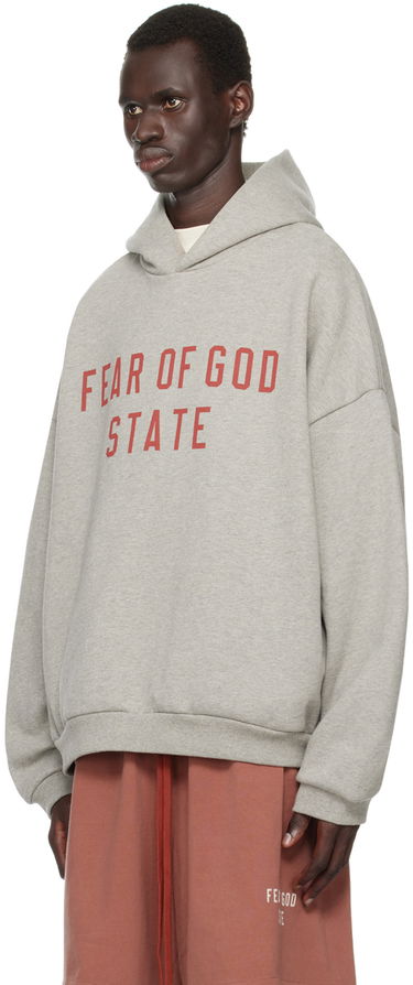 Sweatshirt Fear of God Designer Logo Hoodie Grå | 192BT246251F, 3