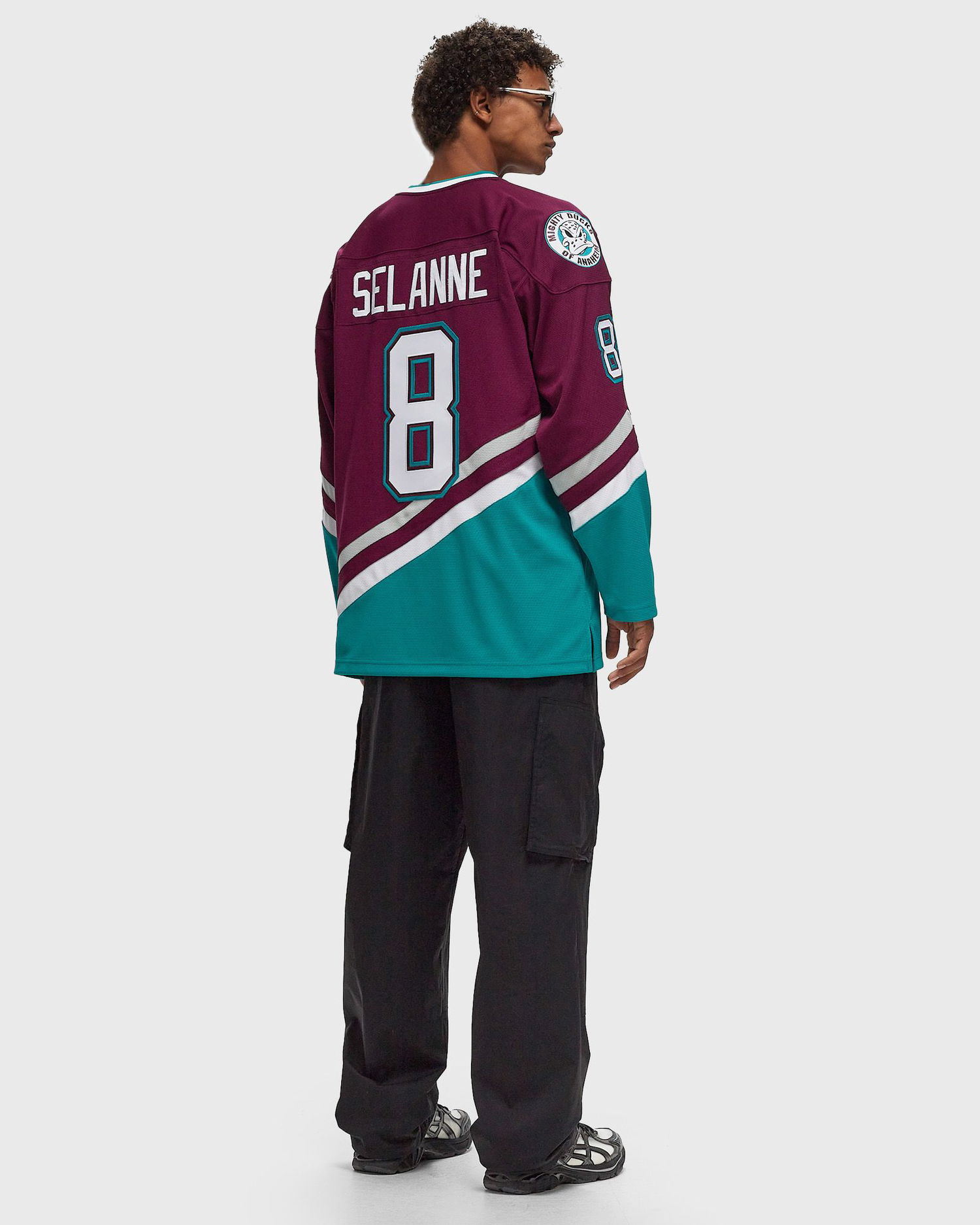 Jersey Mitchell & Ness Anaheim Ducks 1996 Selanne Jersey Grøn | JY9016-ADUPURP, 1