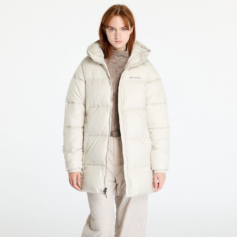Puffer jakke Columbia Puffect™ II Mid Hooded Jacket Dark Stone Beige | 2088471278