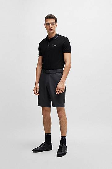 Polo skjorte BOSS BOSS Slim Fit Pique Polo Shirt Sort | 50506195, 1