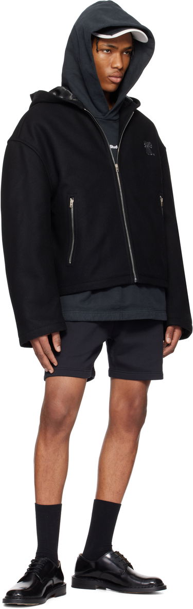 Jakke Acne Studios Acne Studios Hooded Wool Blend Jacket Sort | B90811-, 3