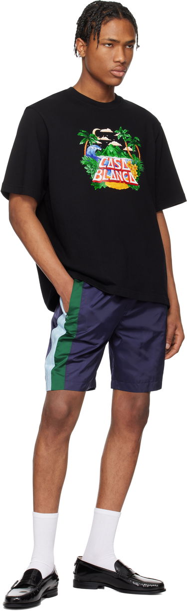 T-shirt Casablanca Casablanca 'Casa' Beach Wave Graphic T-Shirt Sort | MS25-JTS-027-04-EX-SSENSE, 3