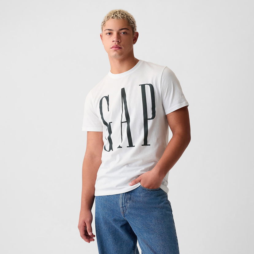 T-shirt GAP Logo Tee White V2 Global Hvid | 866774-01