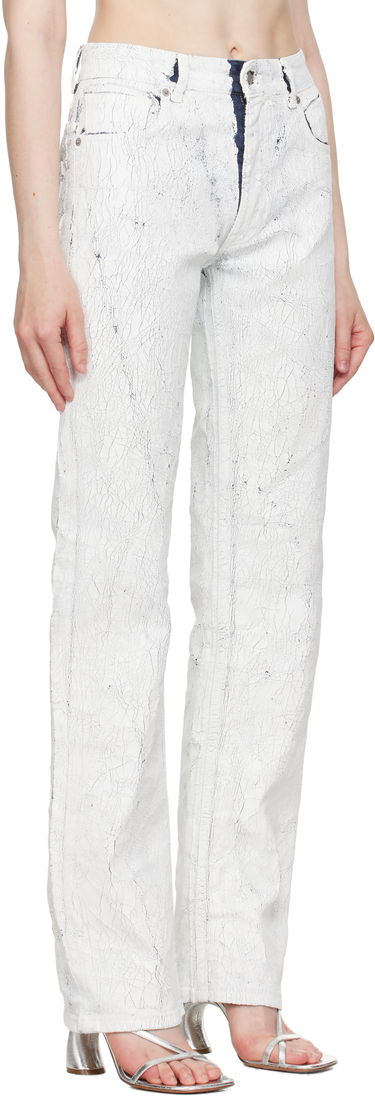Jeans Maison Margiela MM6 Maison Margiela 5 Pocket Cracked Jeans Hvid | S62LB0185 M30028, 1