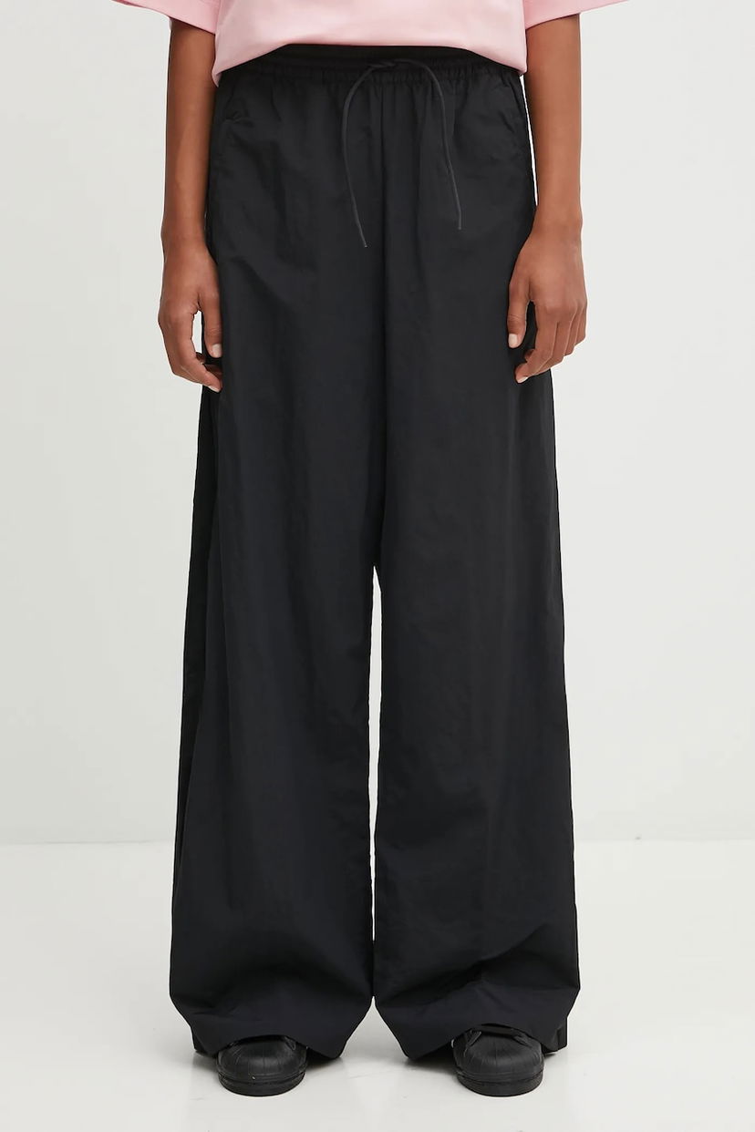 Bukser Y-3 Y-3 High-Waisted Wide-Leg Nylon Pants Sort | KC8369