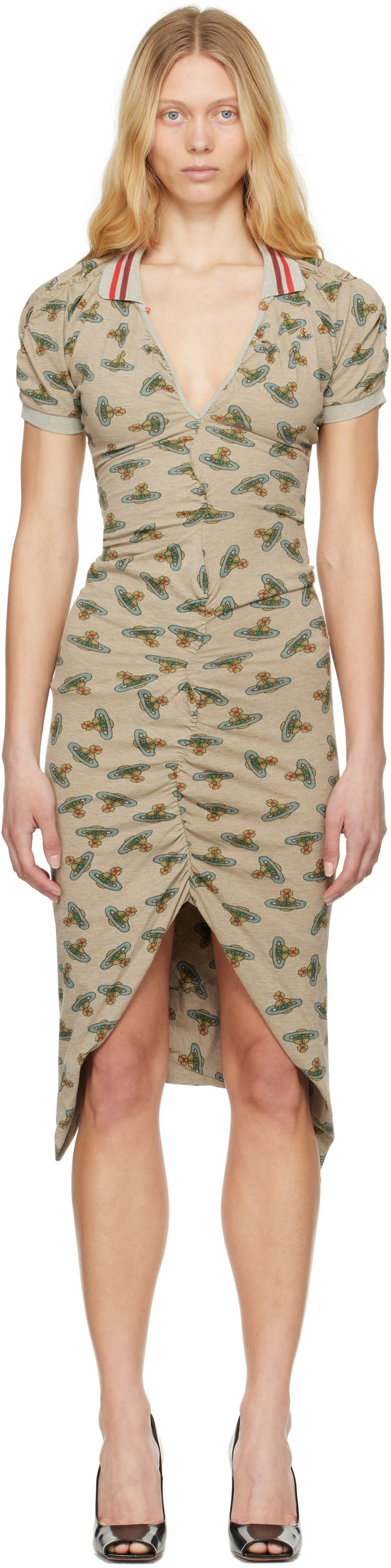 Kjole Vivienne Westwood Vivienne Westwood Pulling Midi Dress Beige | 1102000Z-J008U-
