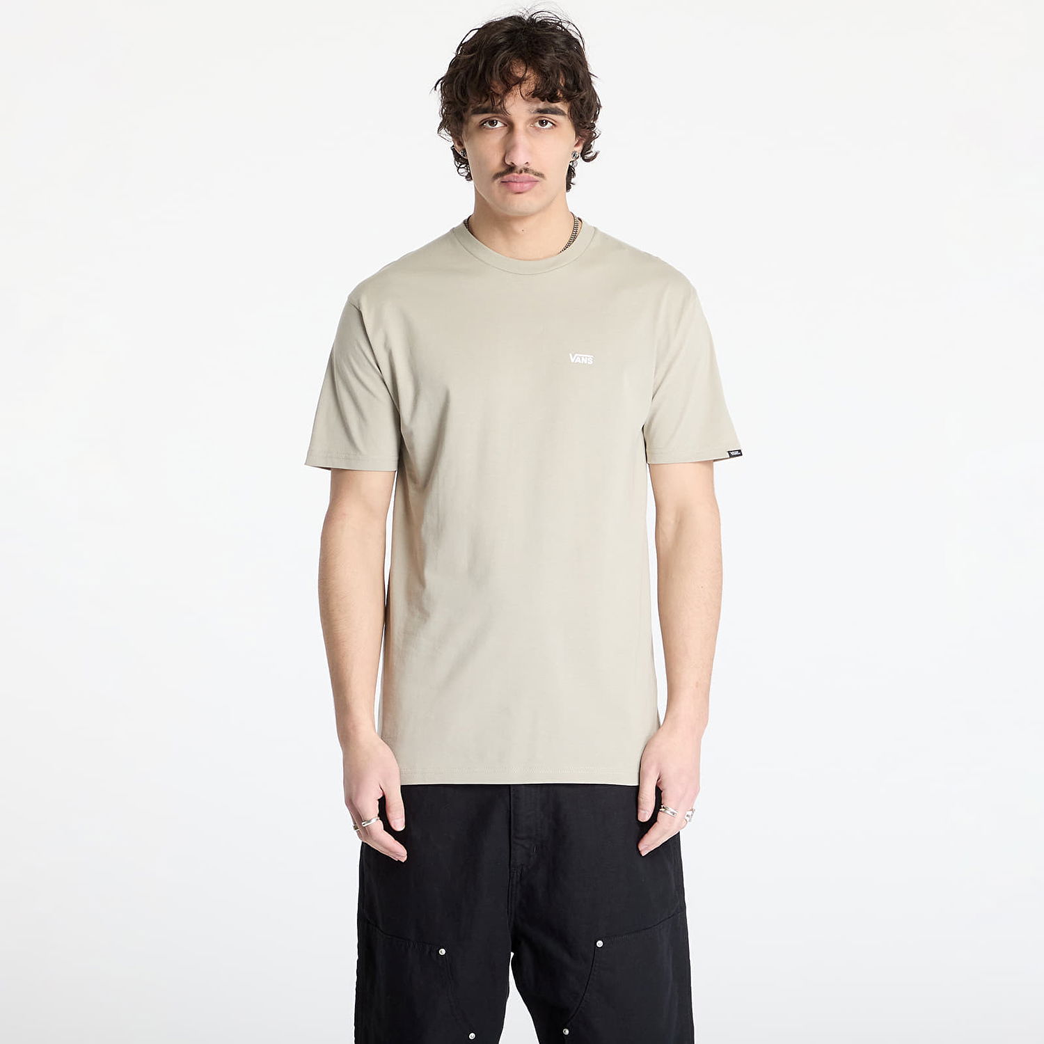 T-shirt Vans Vans Left Chest Logo Tee Beige | VN0A3CZEZUJ1, 0