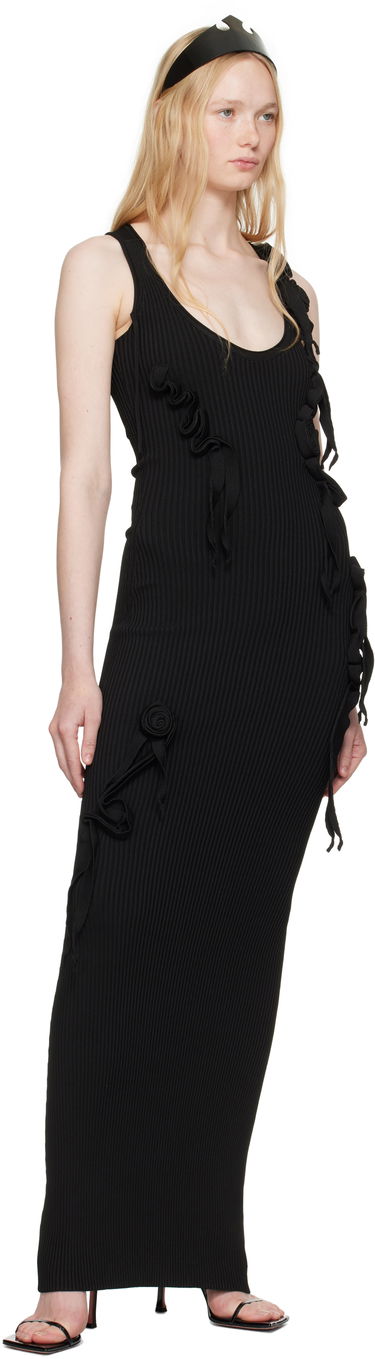 Kjole Coperni Coperni Knitted Ribbon Tank Maxi Dress Sort | COPML144Y3011, 3