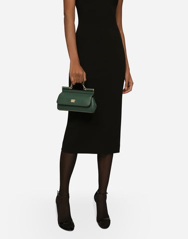 Håndtaske Dolce & Gabbana Dolce & Gabbana Mini Sicily Handbag Grøn | BB7116B100187399, 1