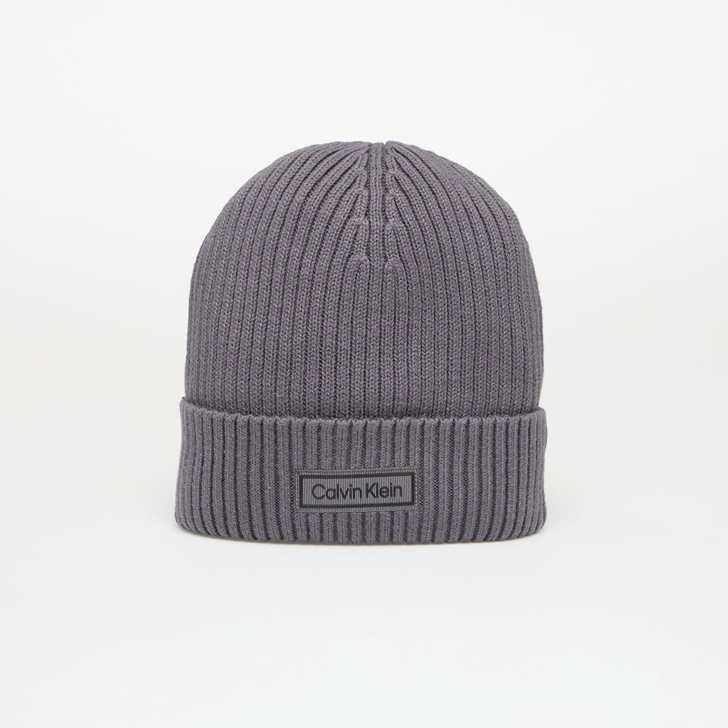 Beanie CALVIN KLEIN Patch Chunky Rib Cotton Hat Grå | LV04D8053G PCX, 0