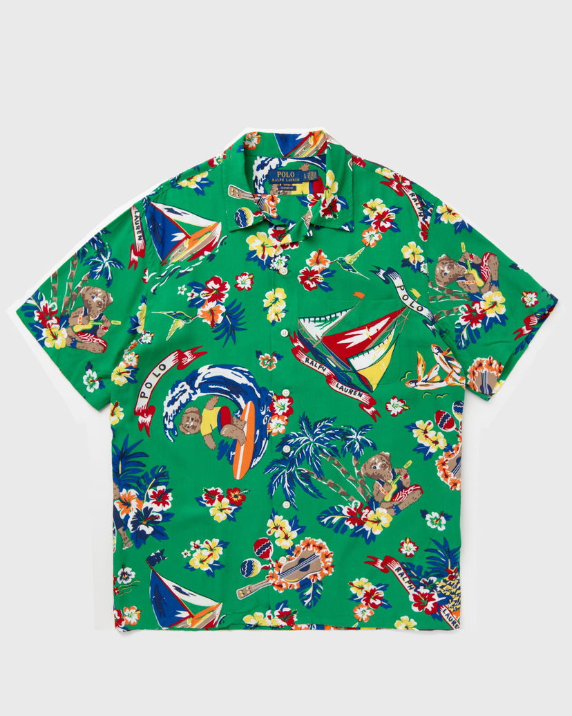 Skjorte Polo by Ralph Lauren CLADY1PKSSS-SHORT SLEEVE-SPORT SHIRT Grøn | 710936597001