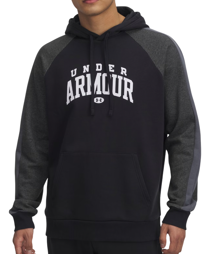 Sweatshirt Under Armour Rival Fleece Color Block Hoodie with Kangaroo Pocket Flerfarvet | 6003958-001
