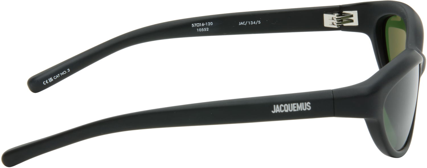 Solbriller Jacquemus Jacquemus 'The Curvo' Sunglasses Sort | JAC134C5SUN, 1