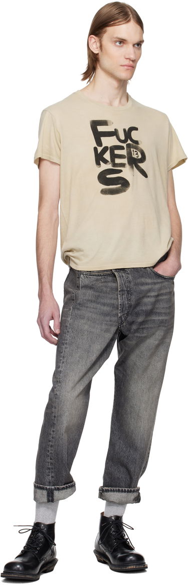 T-shirt R13 R13 'Fuckers' Graphic T-Shirt Beige | R13WK001-121BO, 3