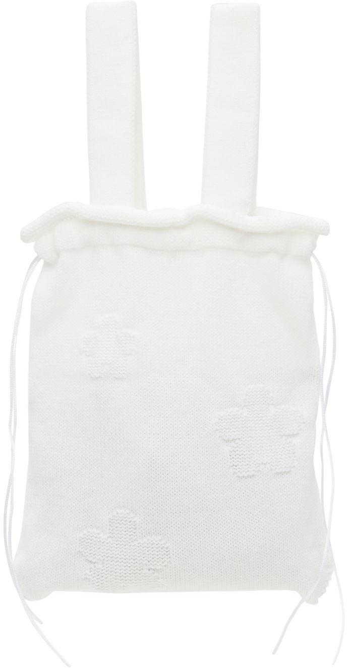 Gymsæk Cecilie Bahnsen Cecilie Bahnsen Knit Drawstring Tote Bag Hvid | 1.24BAG45014 UTE BAG, 0