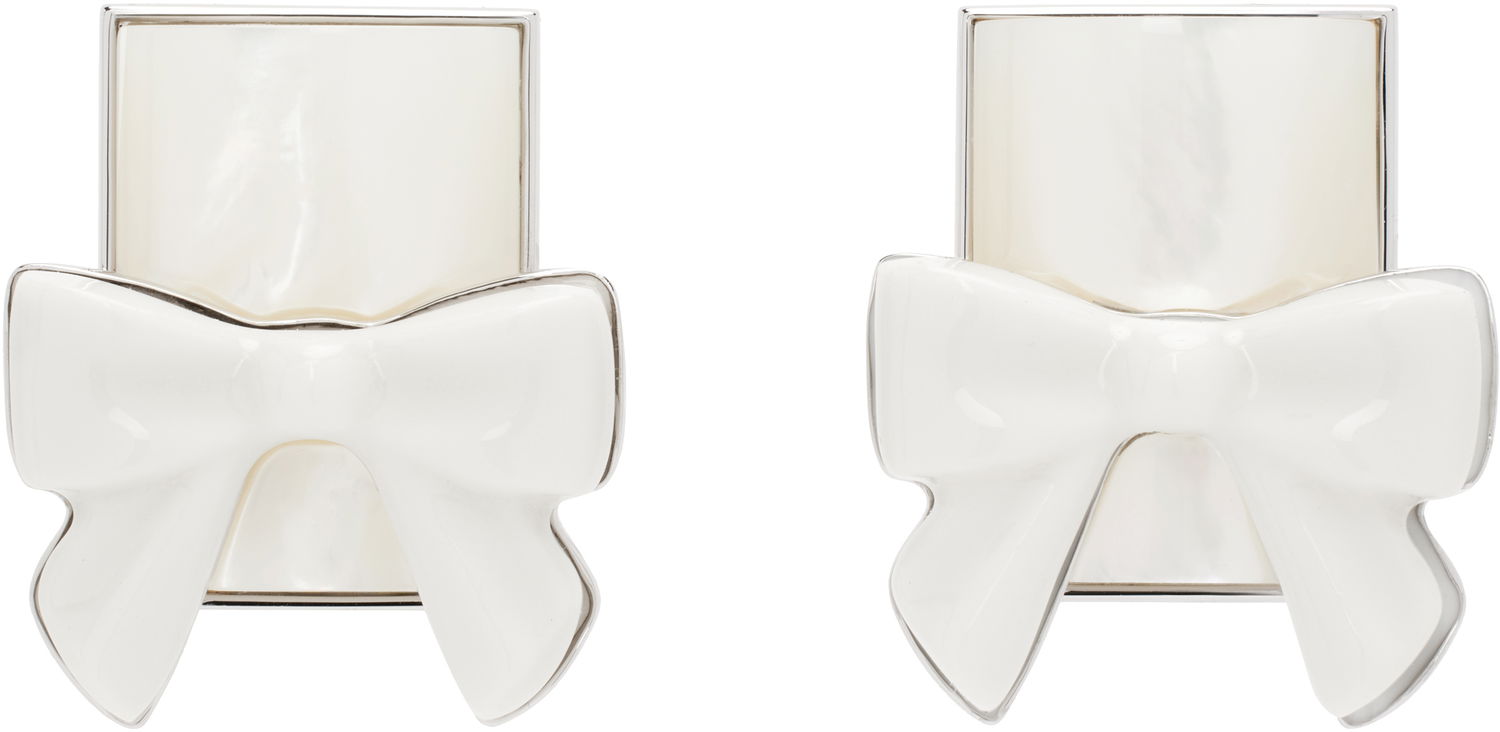 Øreringe SHUSHU/TONG YVMIN Edition Bowknot Square Earrings Hvid | 25615WHT00DN2, 0