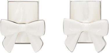 Øreringe SHUSHU/TONG YVMIN Edition Bowknot Square Earrings Hvid | 25615WHT00DN2, 0