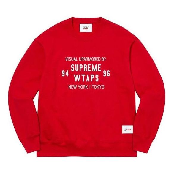 Sweater Supreme Supreme x WTAPS Crewneck Sweatshirt Rød | SUP-FW21-339, 0