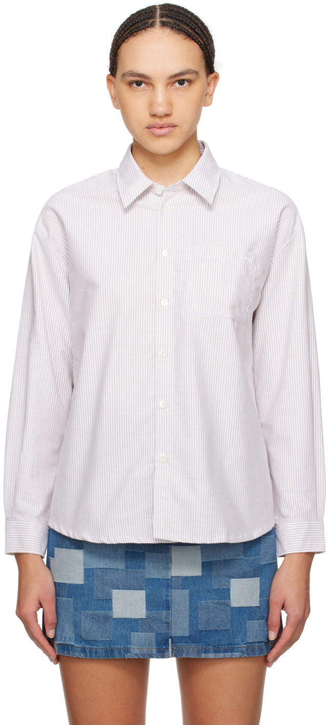 Skjorte A.P.C. Boyfriend Shirt Beige | COGUH-F12550