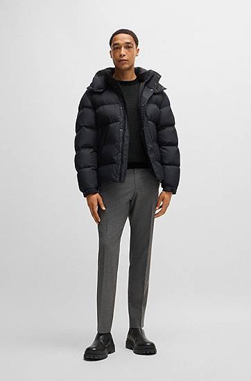Sweater BOSS Virgin-Wool Sweater with Two-Tone Jacquard Pattern Sort | 50526845, 1