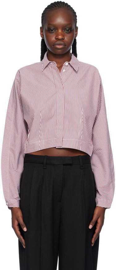 Skjorte rag & bone Morgan Striped Cropped Shirt Rød | WAW23HA0214621, 0
