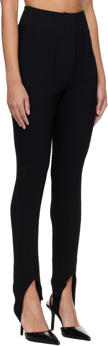 Bukser Nanushka Nanushka Savita Seersucker Stirrup Trousers Sort | NW25RSPA20199, 1