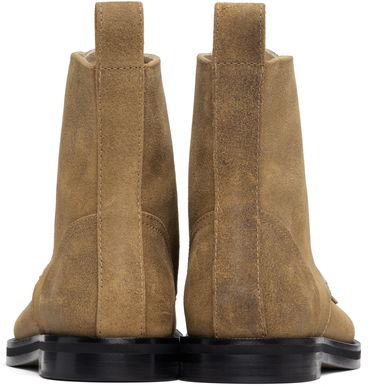 Sneakers og sko JW Anderson JW Anderson Suede Lace-Up Ankle Boots with Contrast Stitching Beige | BT0107-LA0319, 1