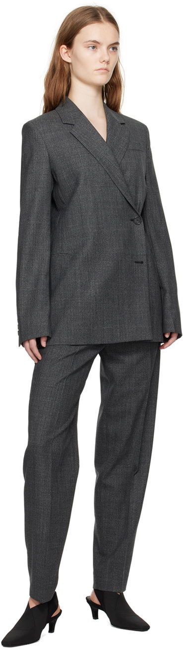 Bukser TOTEME TOTEME Single-Pleat Trousers Grå | 242-WRB1625-FB0110, 3