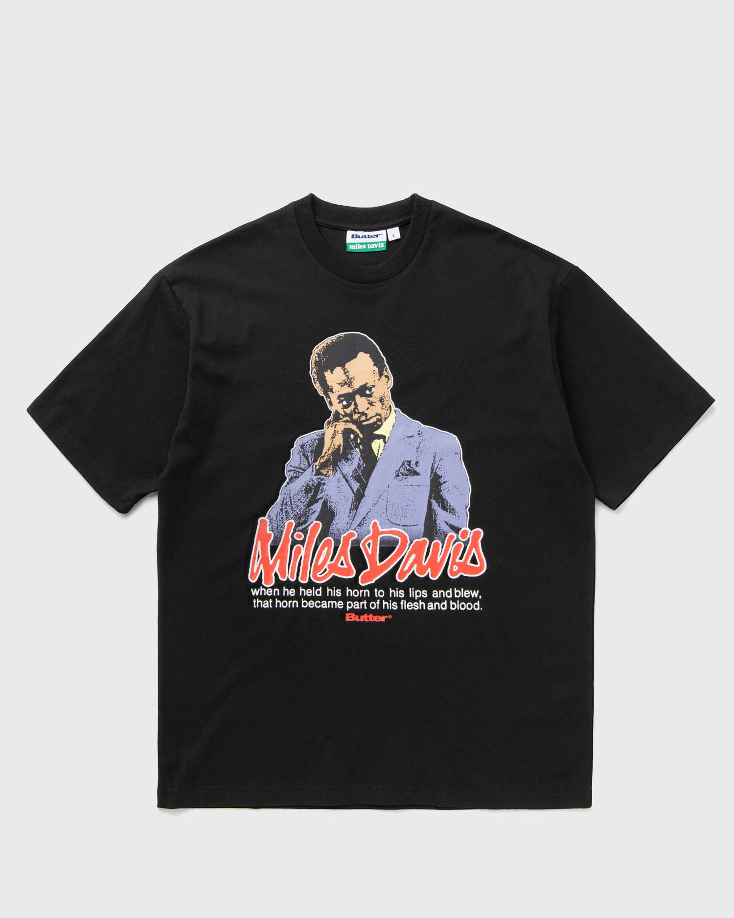 T-shirt Butter Goods Miles Davis Portrait Graphic T-Shirt Sort | P23667, 1
