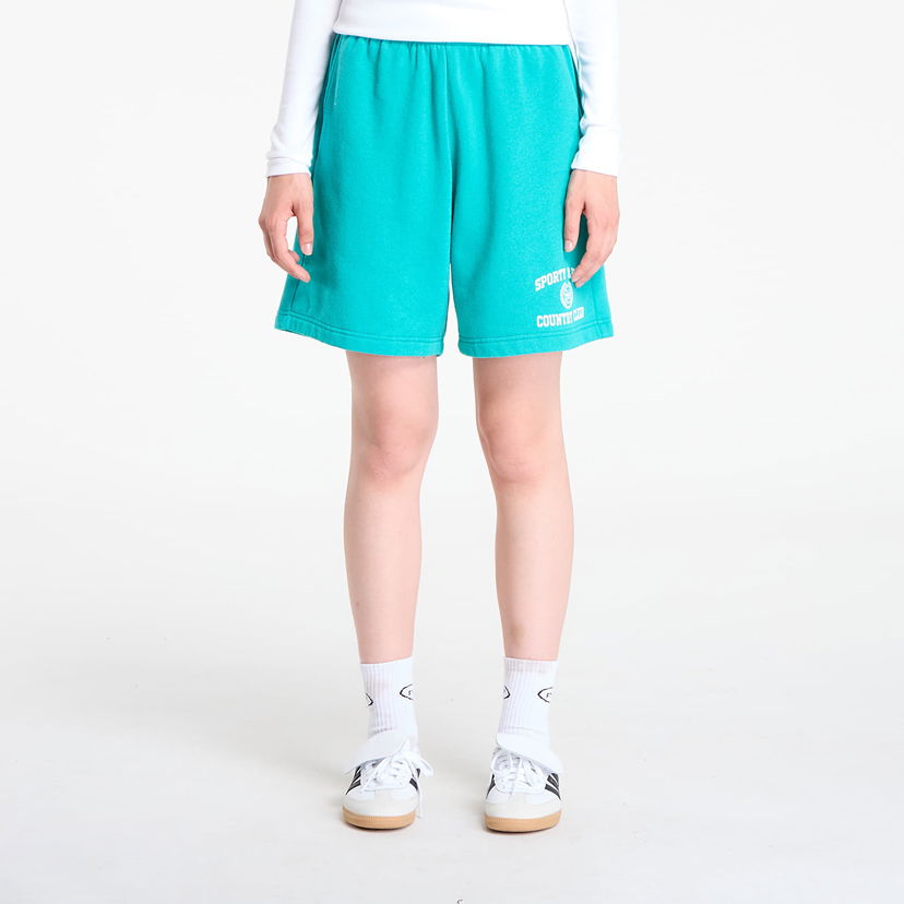 Shorts Sporty & Rich Varsity Crest Soft Gym Short UNISEX Spring Green Turkis | SH055625218GR37
