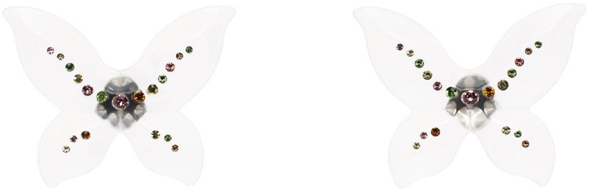 Øreringe Blumarine Blumarine Butterfly Earrings with Multicolored Crystals Flerfarvet | P422W241A