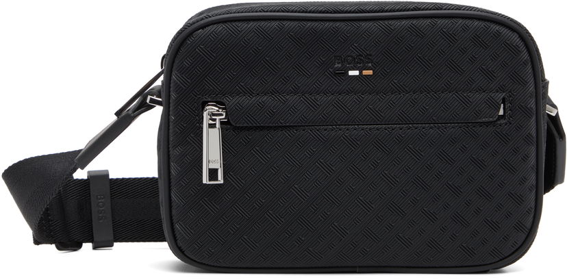 Skuldertaske BOSS Embossed Geometric Pattern Crossbody Bag Sort | 50548071