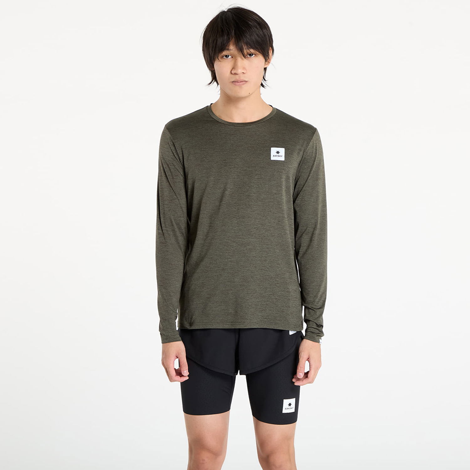 T-shirt Saysky SAYSKY Statement Pace Long Sleeve T-Shirt Grøn | OMRLS22C3001, 0