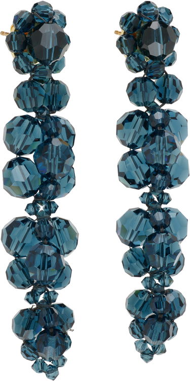 Øreringe Simone Rocha Simone Rocha Cluster Drip Crystal Earrings Blå | ERG546 0903, 1