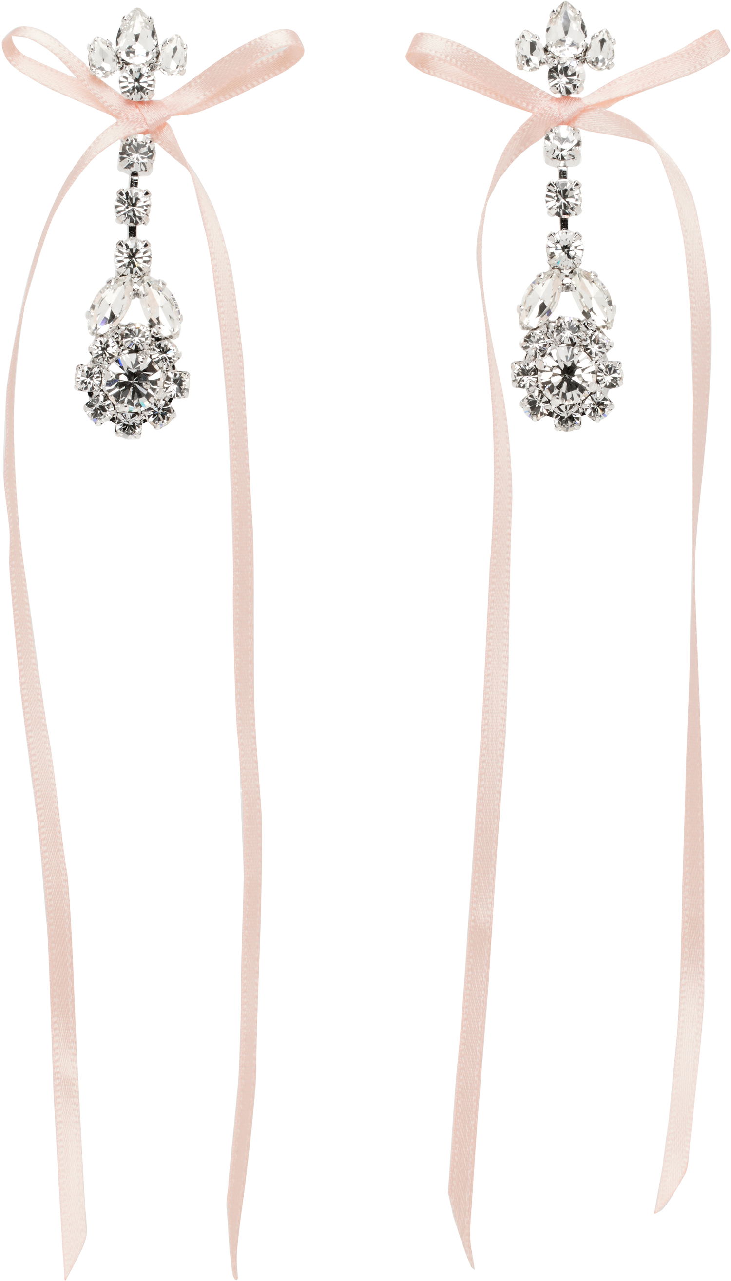 Øreringe Simone Rocha Simone Rocha Victorian Bow Ribbon Drip Earrings Lyserød | ERG526 0903, 0