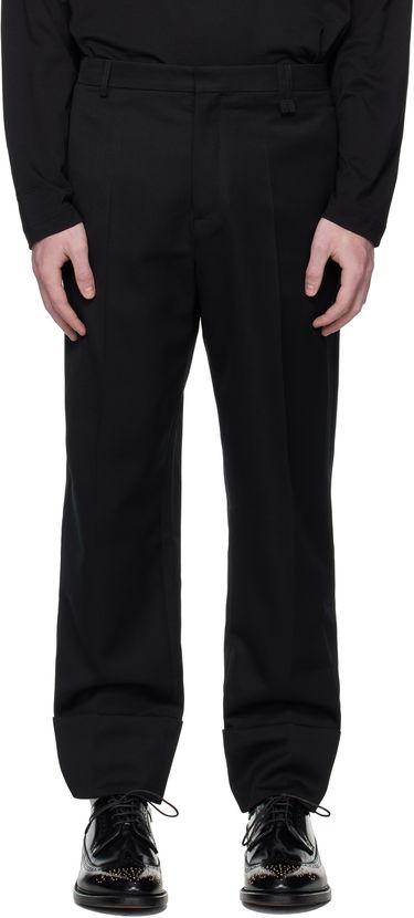 Bukser Simone Rocha Simone Rocha Cuffed Straight Leg Trousers Sort | 4175 1217, 0