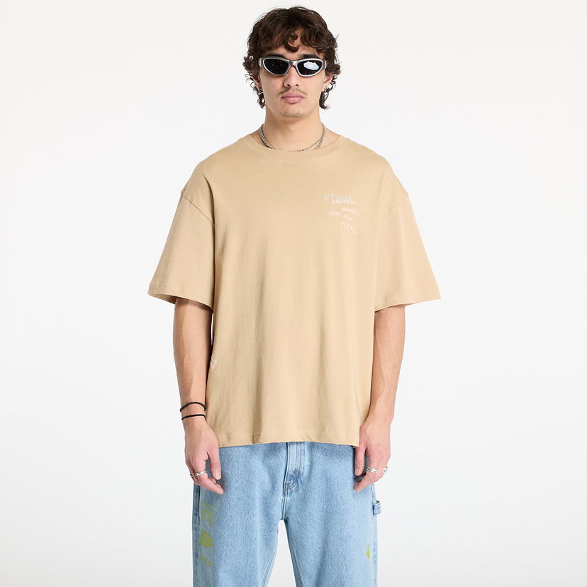 T-shirt Footshop Spiritual Gangster Graphic Print T-Shirt Beige | FTSHP_387