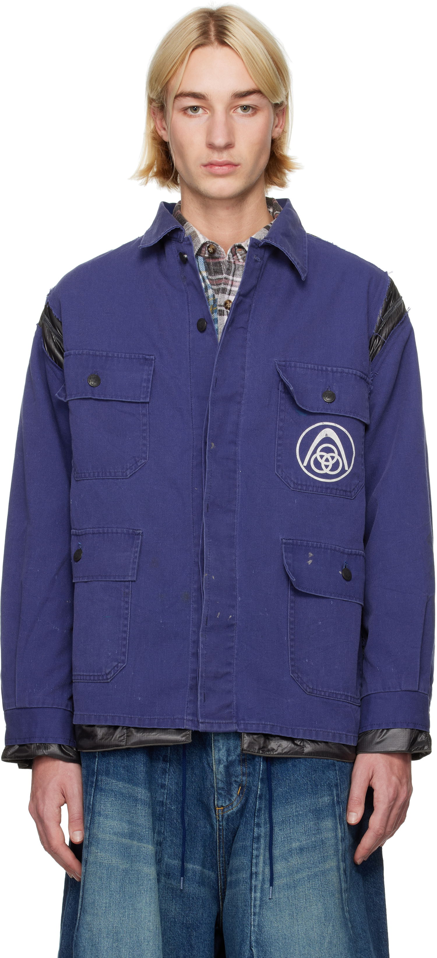 Jakke Needles Covered Jacket Blå | PU340, 0