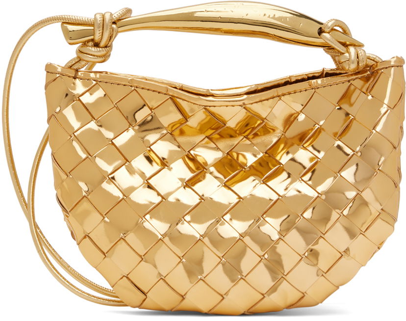 Skuldertaske Bottega Veneta Mini Sardine Bag Metalisk | 744267 V3QM2