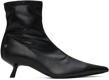 Sneakers og sko Anine Bing Leather Kitten Heel Ankle Boots Sort | A-14-1089-000, 0